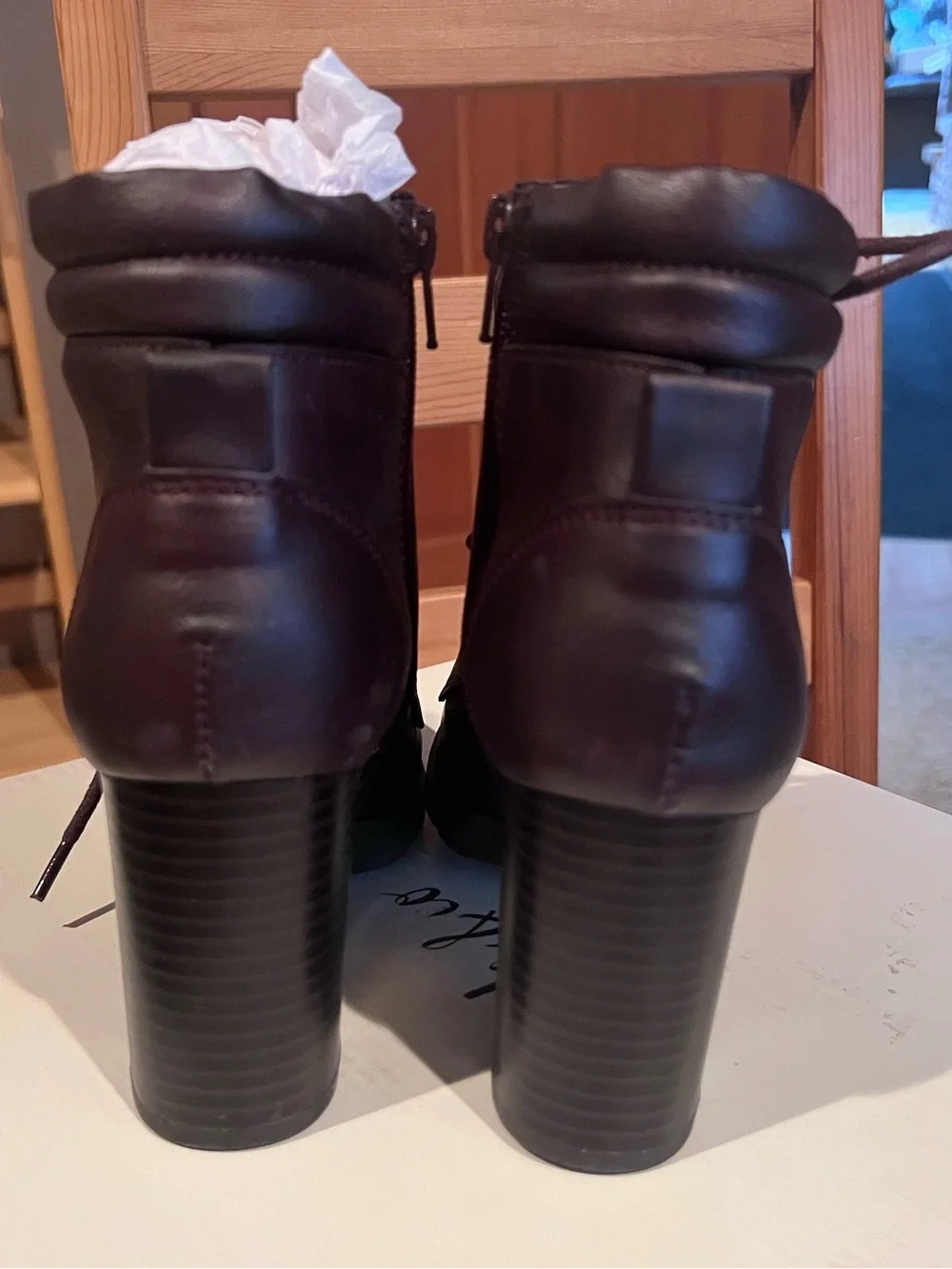 Style & Co. Womens Lace-Up Boots in Wine FREE SHIPPING